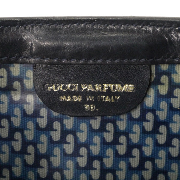 OLD Gucci Parfums スエード シェリークラッチバッグ（濃紺