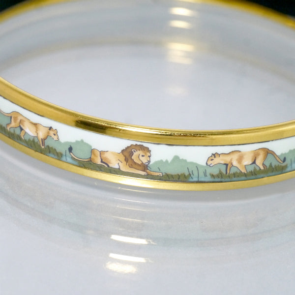 HERMES ライオン柄 エマイユPMバングル（ミント系） – Vintage Shop Rococo