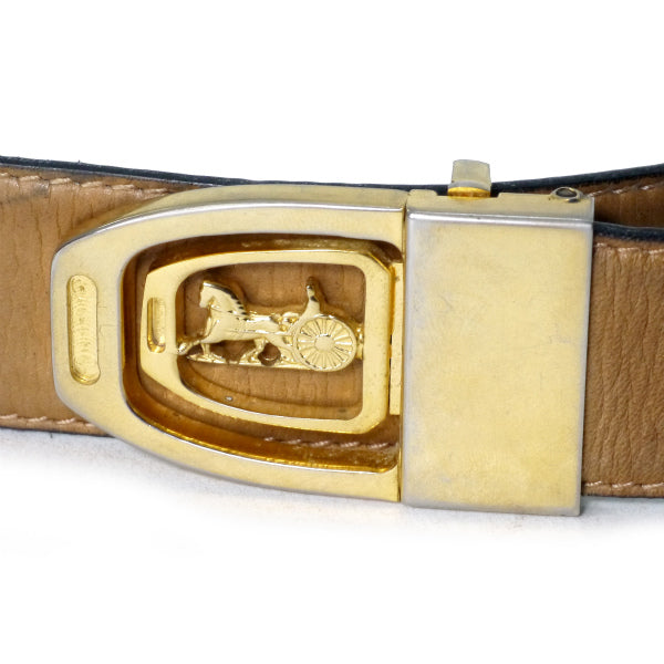 OLD CELINE 馬車バックル リバーシブルベルト（黒/茶） – Vintage Shop