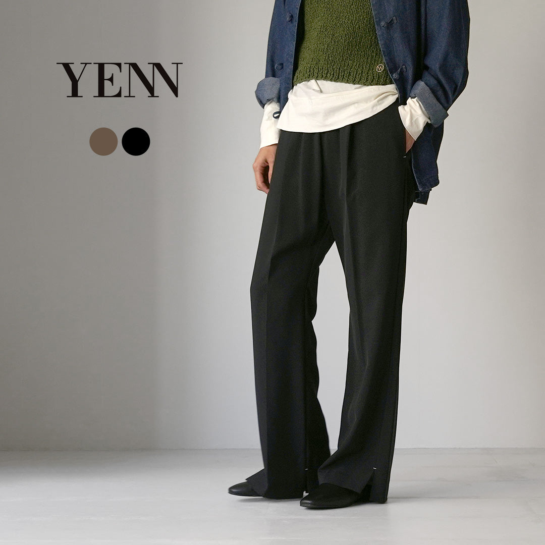 YENN（イェン） サイド スリット スラックス / レディース ストレート
