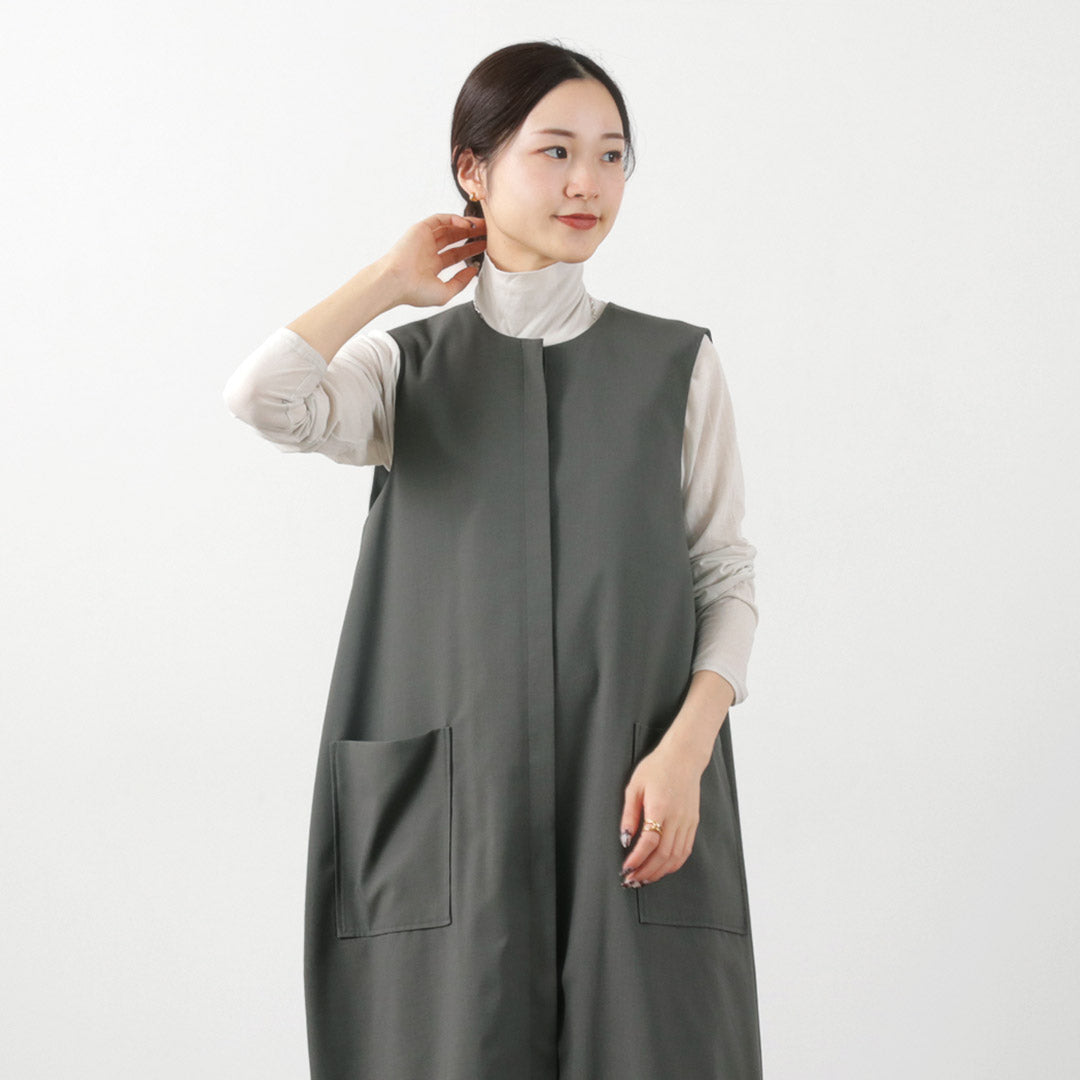 mizuiro ind（ミズイロインド）フロントフライ コクーン ジレ｜ROCOCO