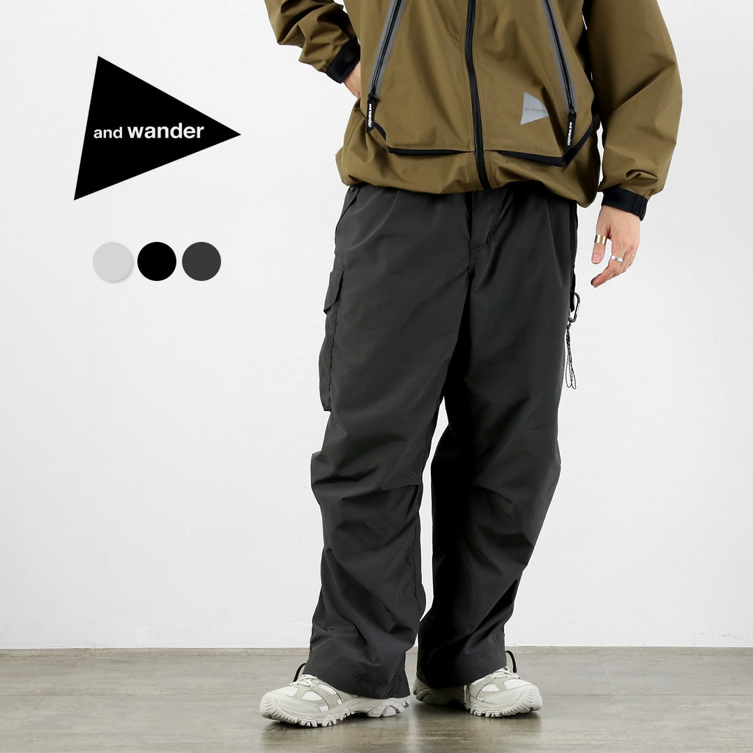 AND WANDER（アンドワンダー） オーバーサイズ カーゴパンツ / メンズ