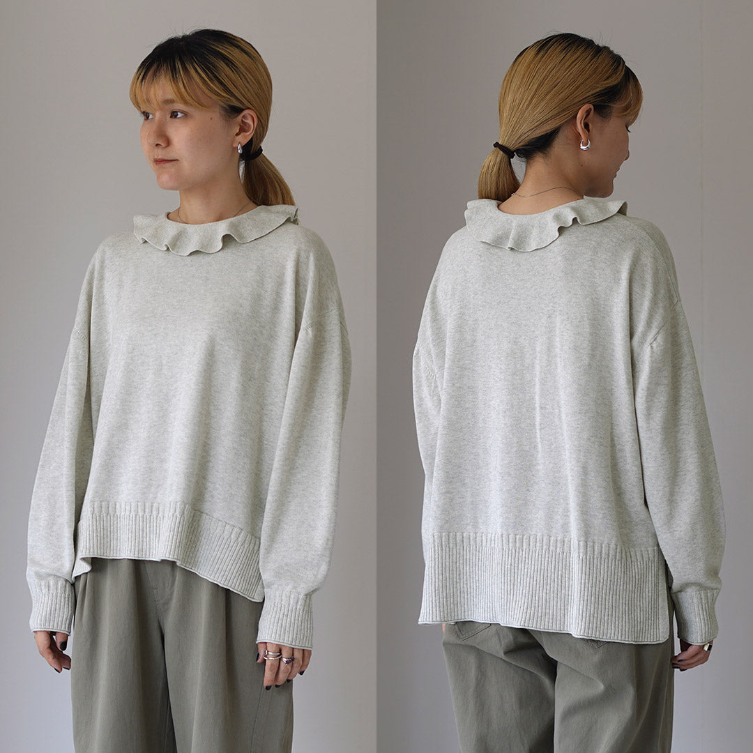 TUMUGU（ツムグ） ランダムニット 襟付きプルオーバー / レディース
