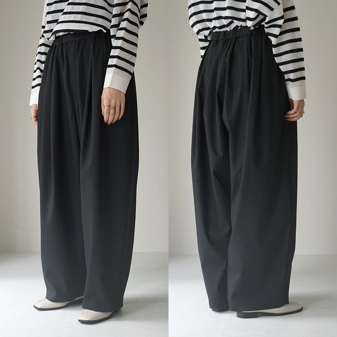 mizuiro ind（ミズイロインド） ワイド タック パンツ 日本製