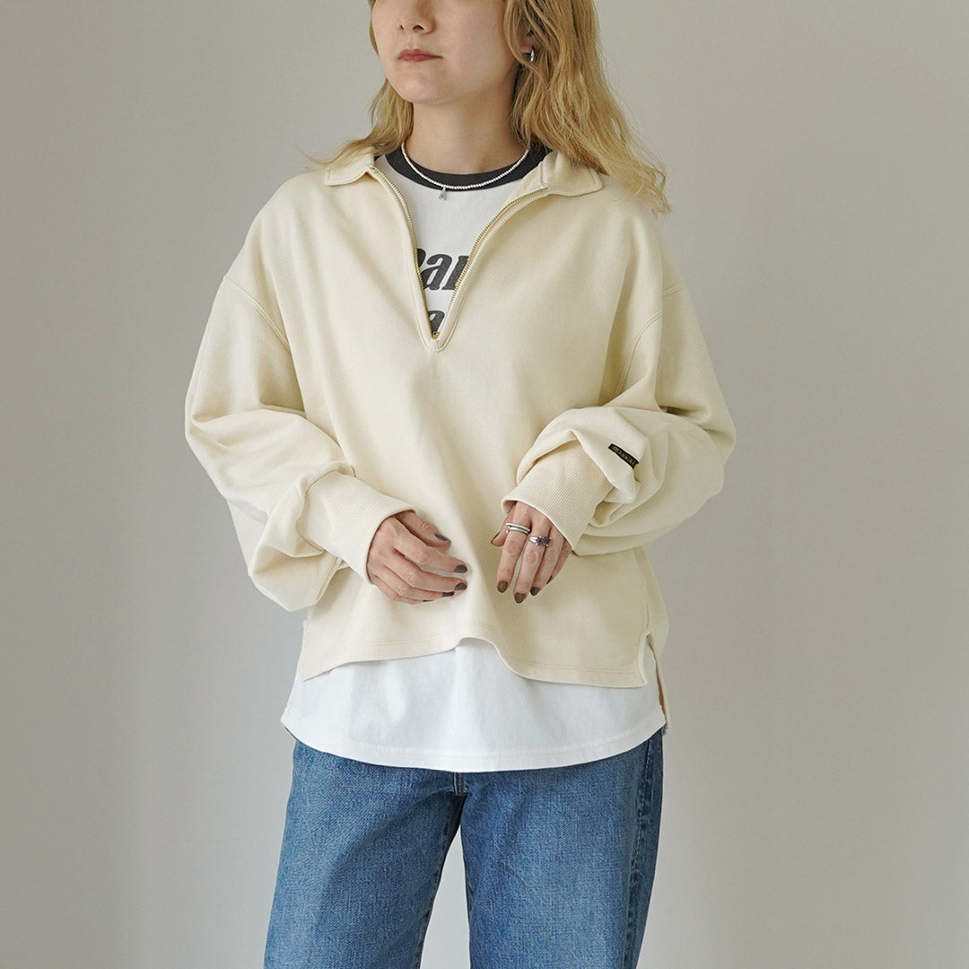 KHA:KI（カーキ） ハーフジップ スウェット / レディース トップス