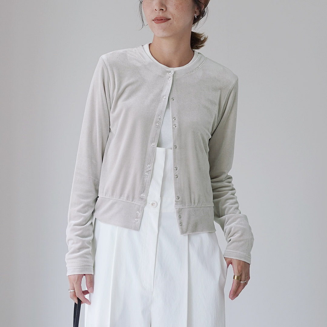 ETRE TOKYO（エトレトウキョウ） リングドットベロアトップス