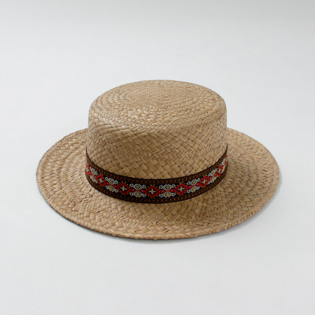 HIGHER（ハイアー） カラー別注 黄草 カンカン帽 / メンズ 帽子