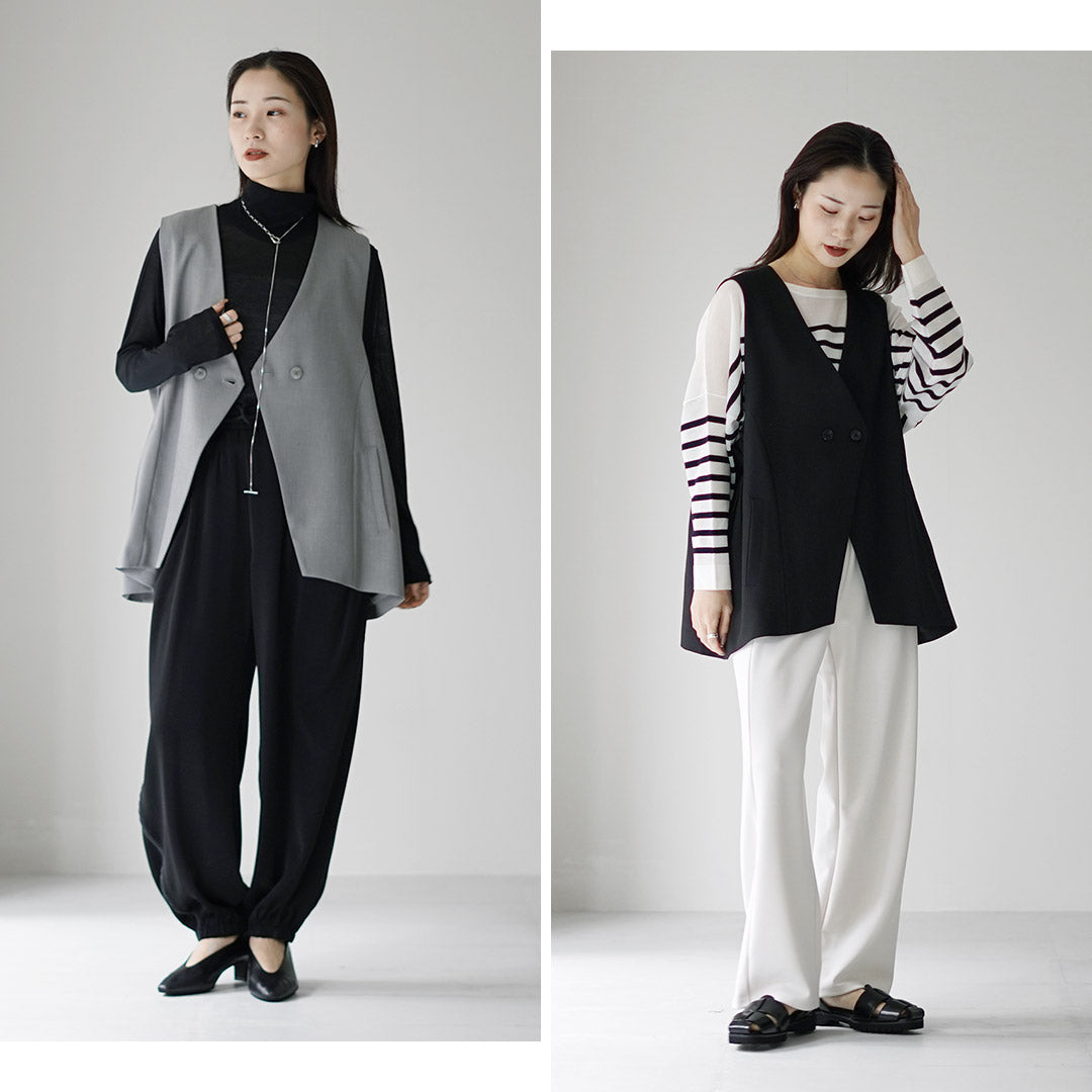 CYAN TOKYO（シアン トーキョー） リネン アームプリーツ ジレ