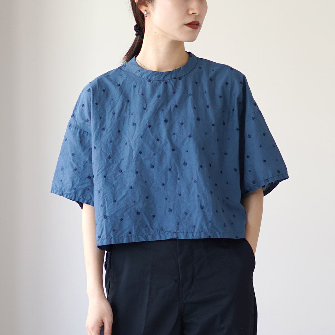 MIDIUMI（ミディウミ） ドット ワイドシャツ プルオーバー / ブラウス