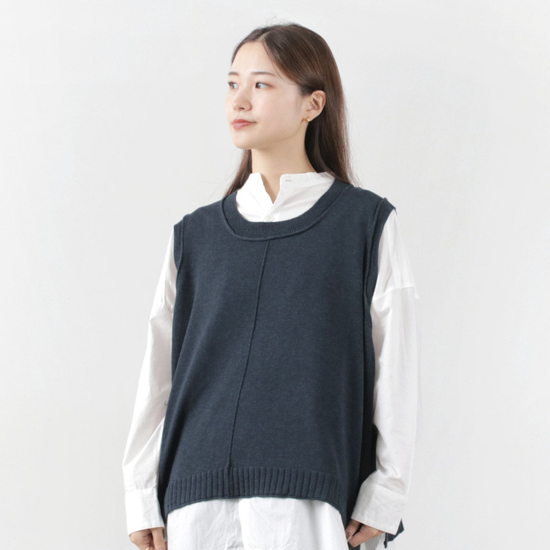 50％OFF】TUMUGU（ツムグ） ランダムリブニット ベスト｜ROCOCO ONLINE