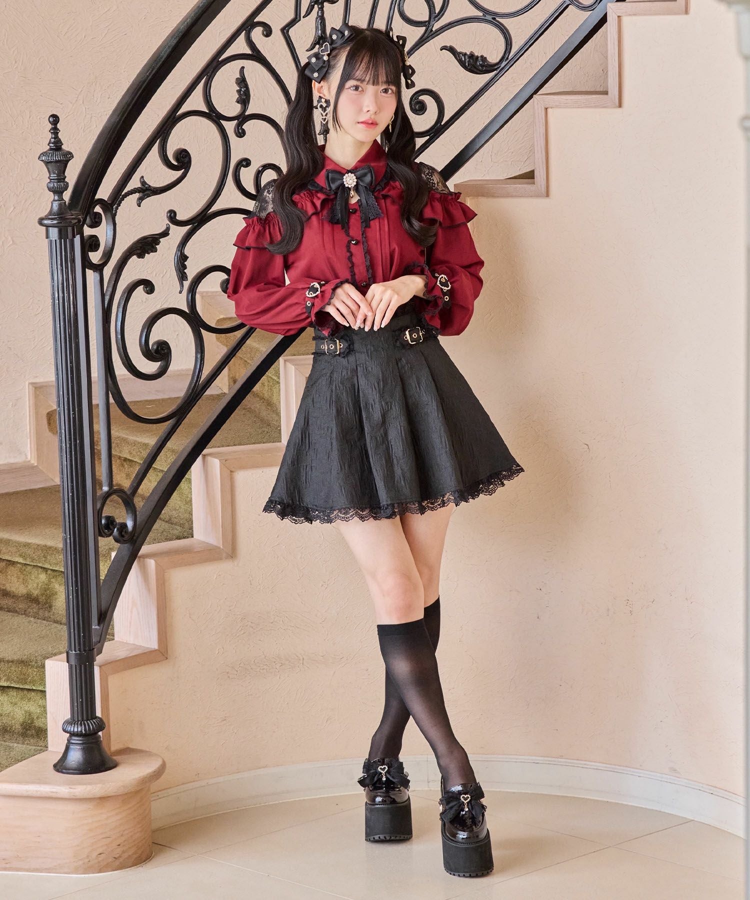 花柄ジャガードミニスカパン | Rlab store