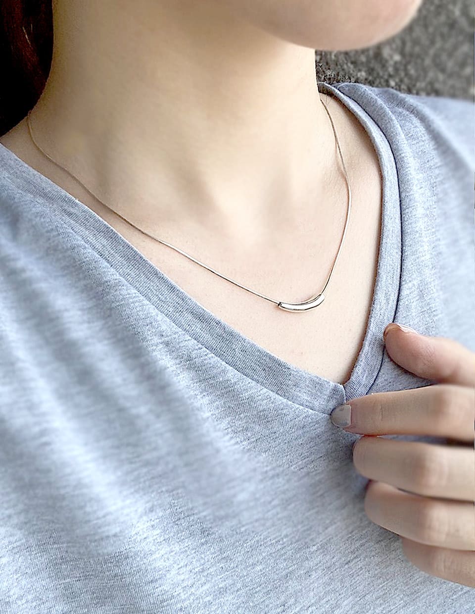 スネークチェーンネックレス SV925 – 金属アレルギー対応の