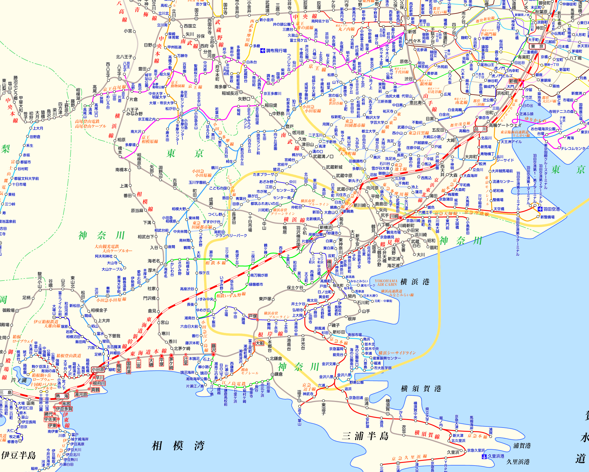 東海道線 伊東行きの路線図・停車駅 | 路線図ネット