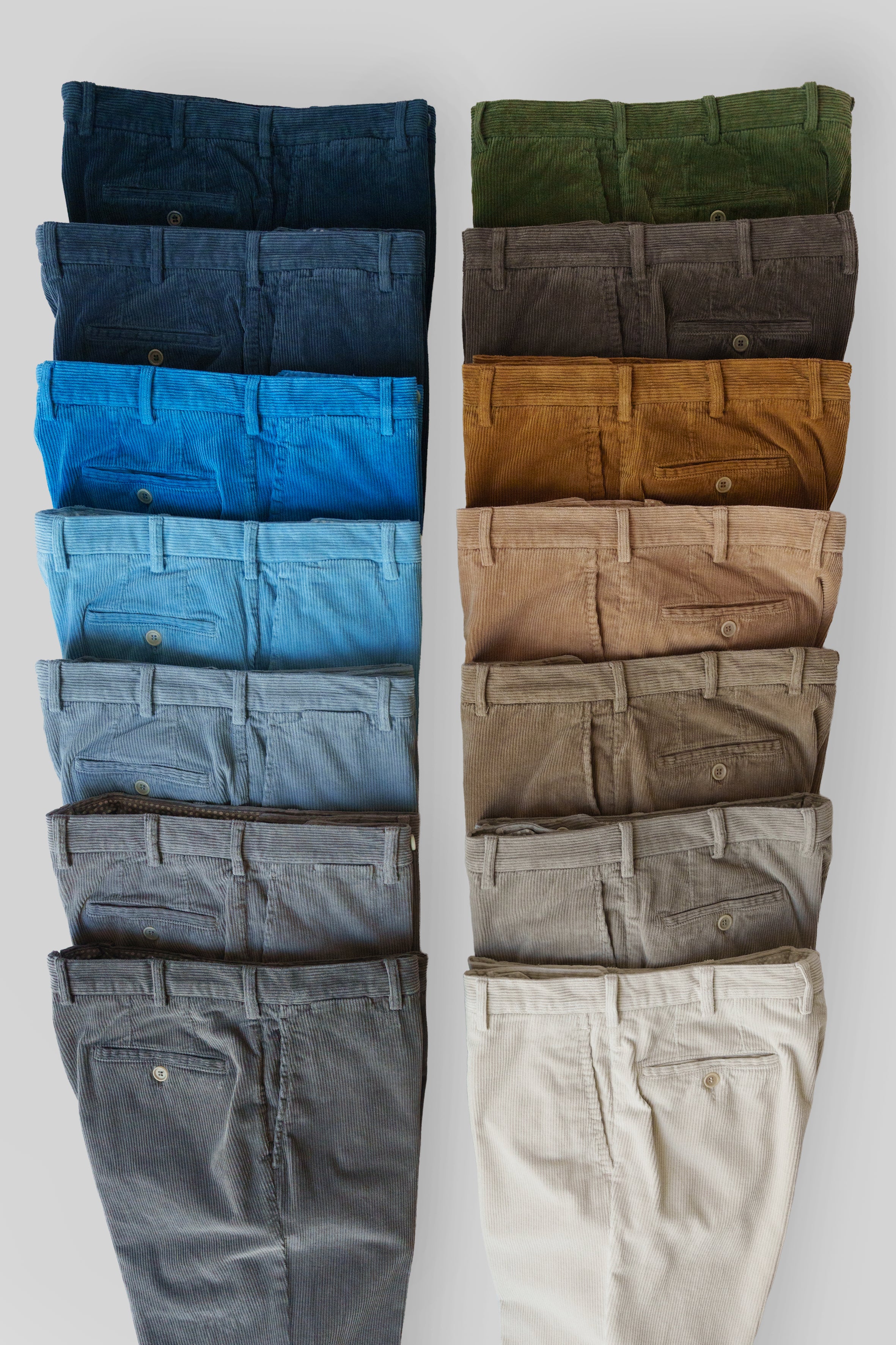 Light grey corduroy sport trousers WINTER – Rota SRL