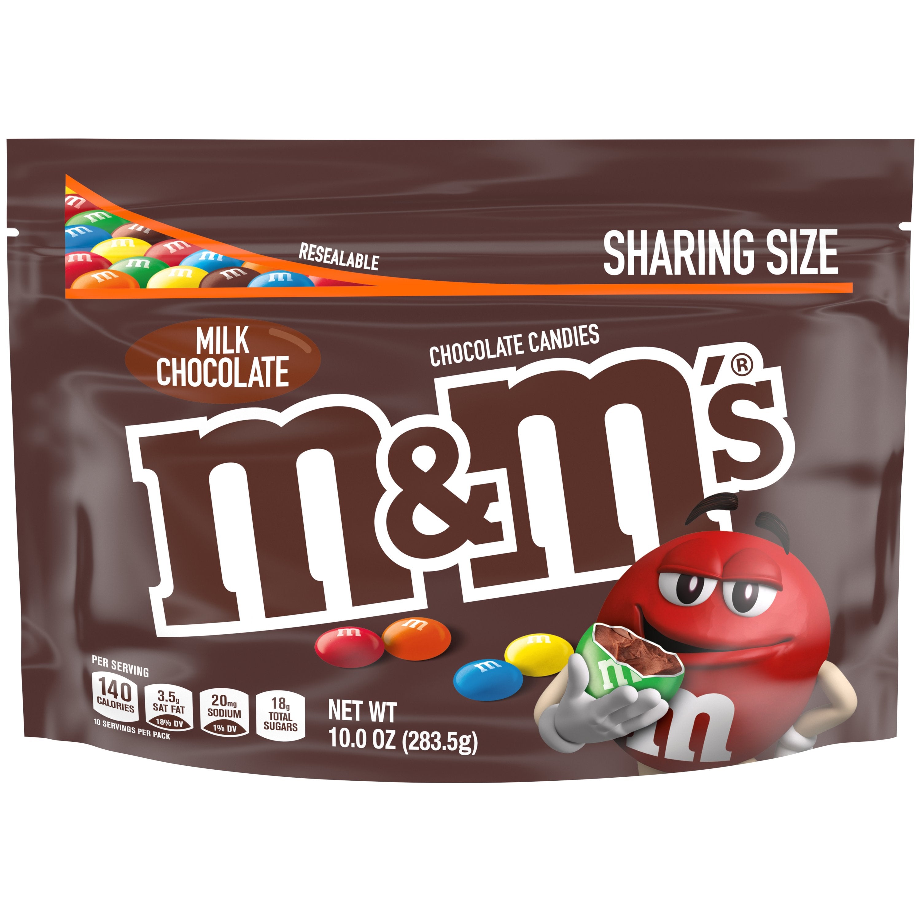 M&M's Milk Chocolate Stand Up Pouch-10 oz.-12/Case MPN# 431111
