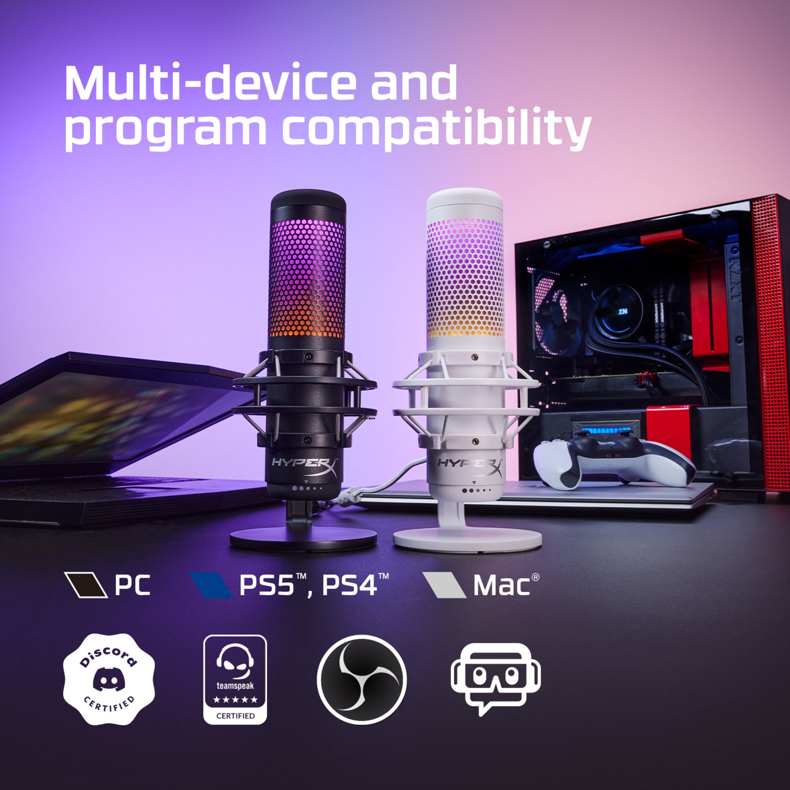 QuadCast S – USB Condenser Gaming Microphone