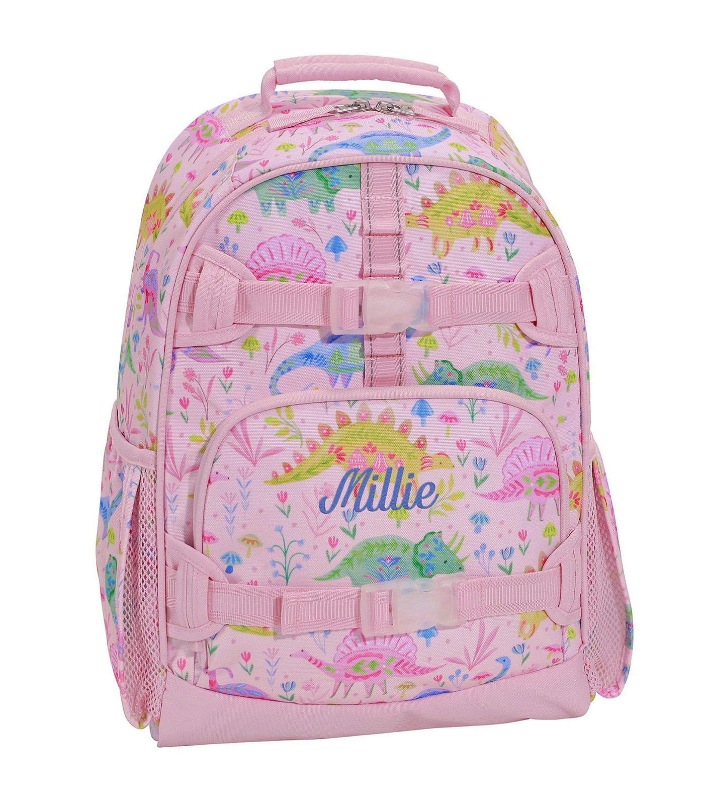 Pottery Barn Kids Mackenzie Heritage Pink Dinos Large Backpacks