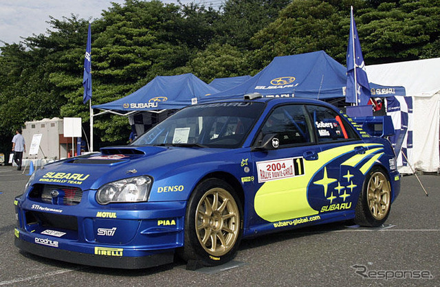 スバルWRC歴代 写真蔵】2003インプレッサWRカー 04モンテカルロ車 1枚