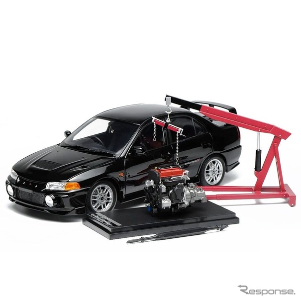 三菱ランエボ、精巧な1/18ダイキャストモデルにピレネーブラック追加