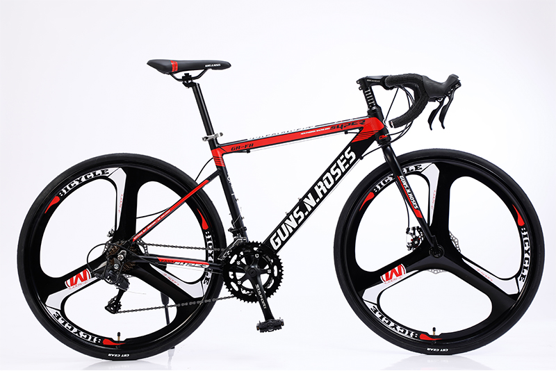 アルミニウムロードバイク 赤白 700C レッド アルミロードバイク 700C