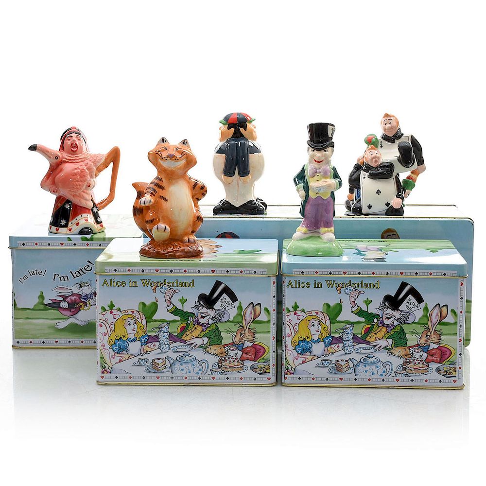 5 BESWICK ALICE IN WONDERLAND FIGURINES BY PAUL CARDEW sold at