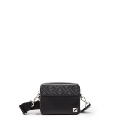 Squared FF Camera Case Organizer Leather Black | Fendi