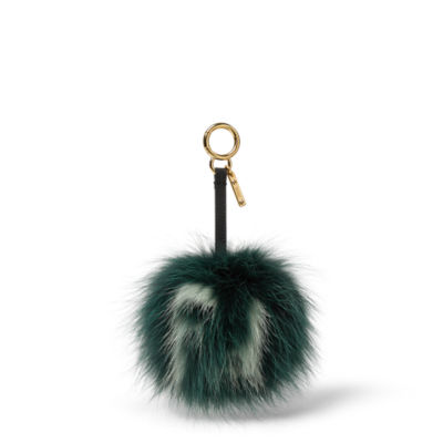 ポンポンチャーム ファー グリーン | Fendi