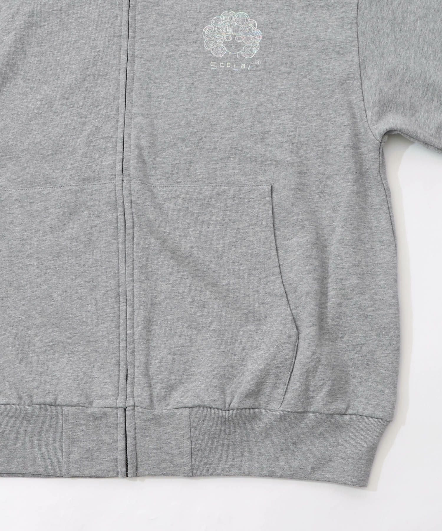 153657：花蝶柄スカ子箔プリントロゴパーカーの通販-ScoLar