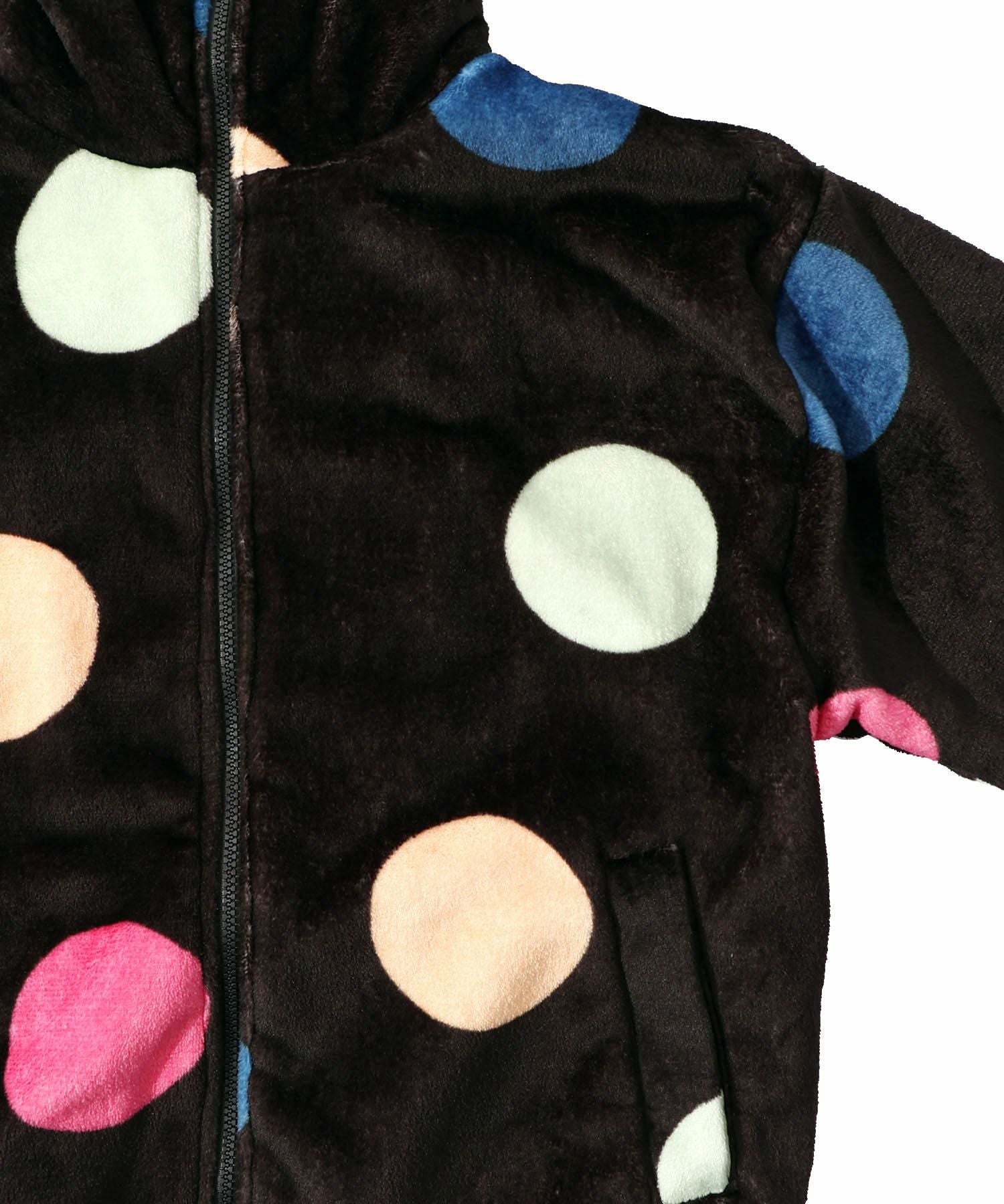 153735：カラフルドット柄 双面フランネルブルゾンの通販-ScoLar