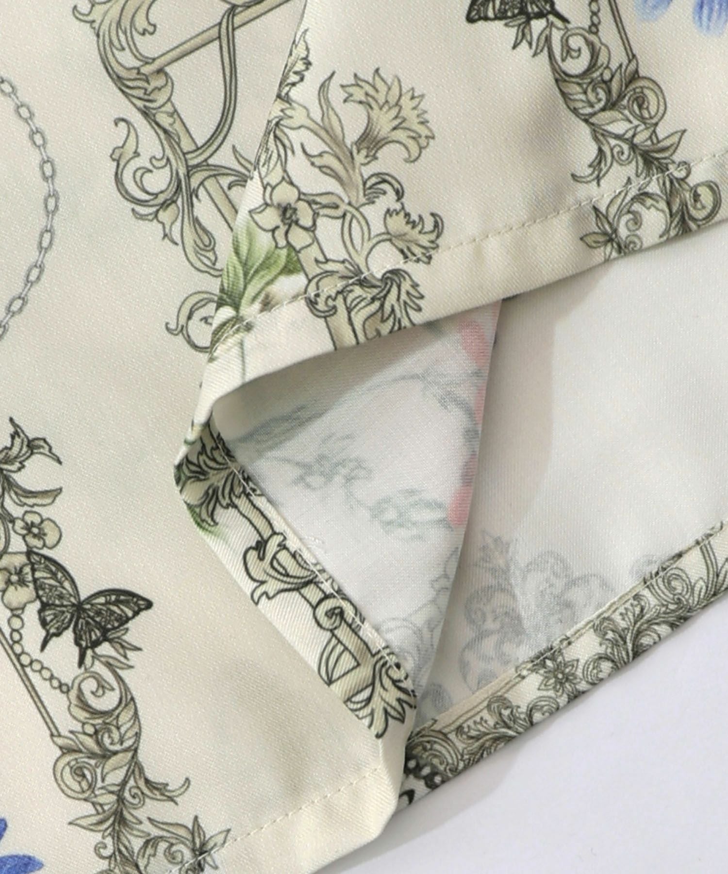 553282：ヴィンテージ風額縁柄シャツワンピースの通販-ScoLar