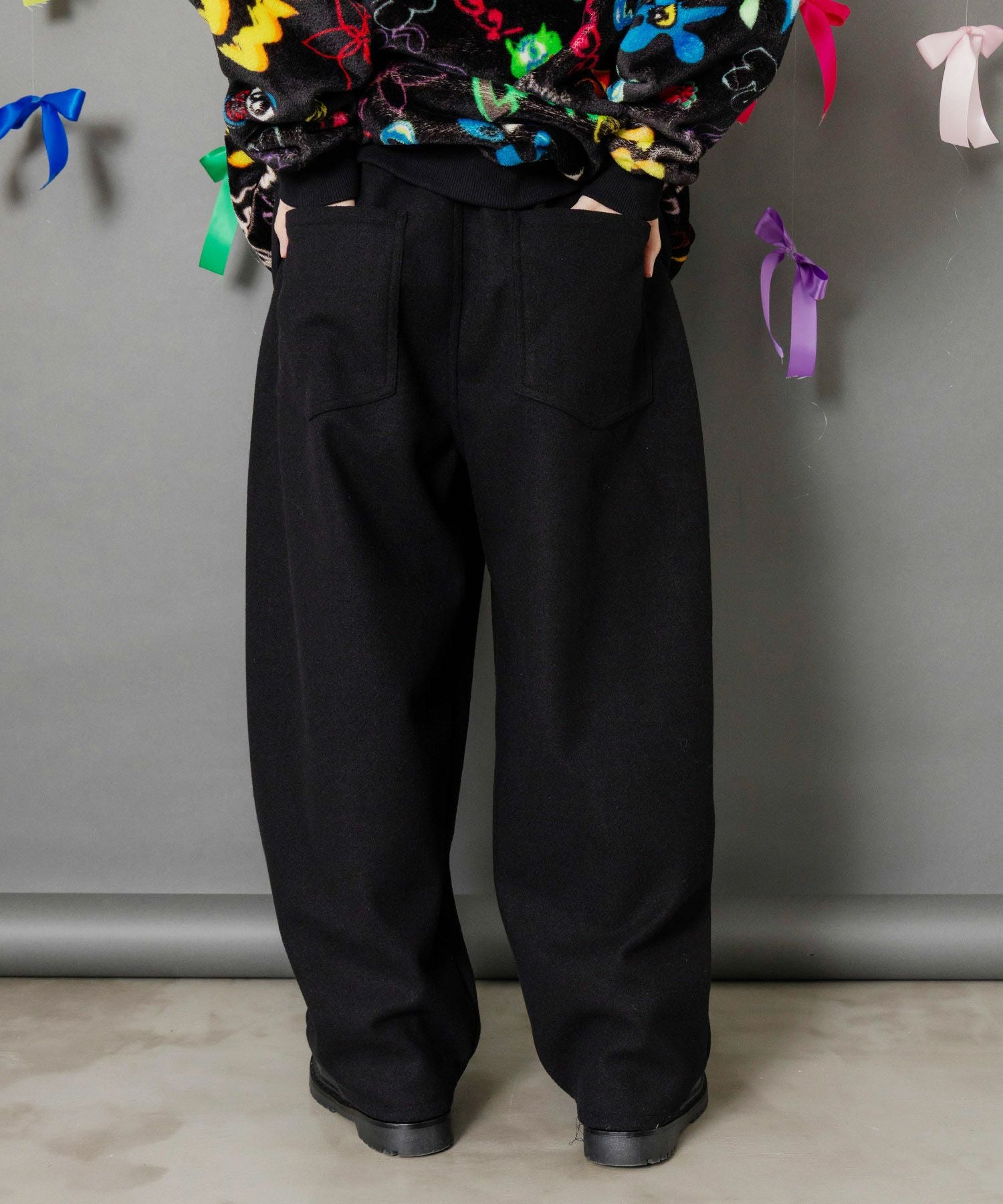 153765：POP刺繍起毛あったかパンツの通販-ScoLar