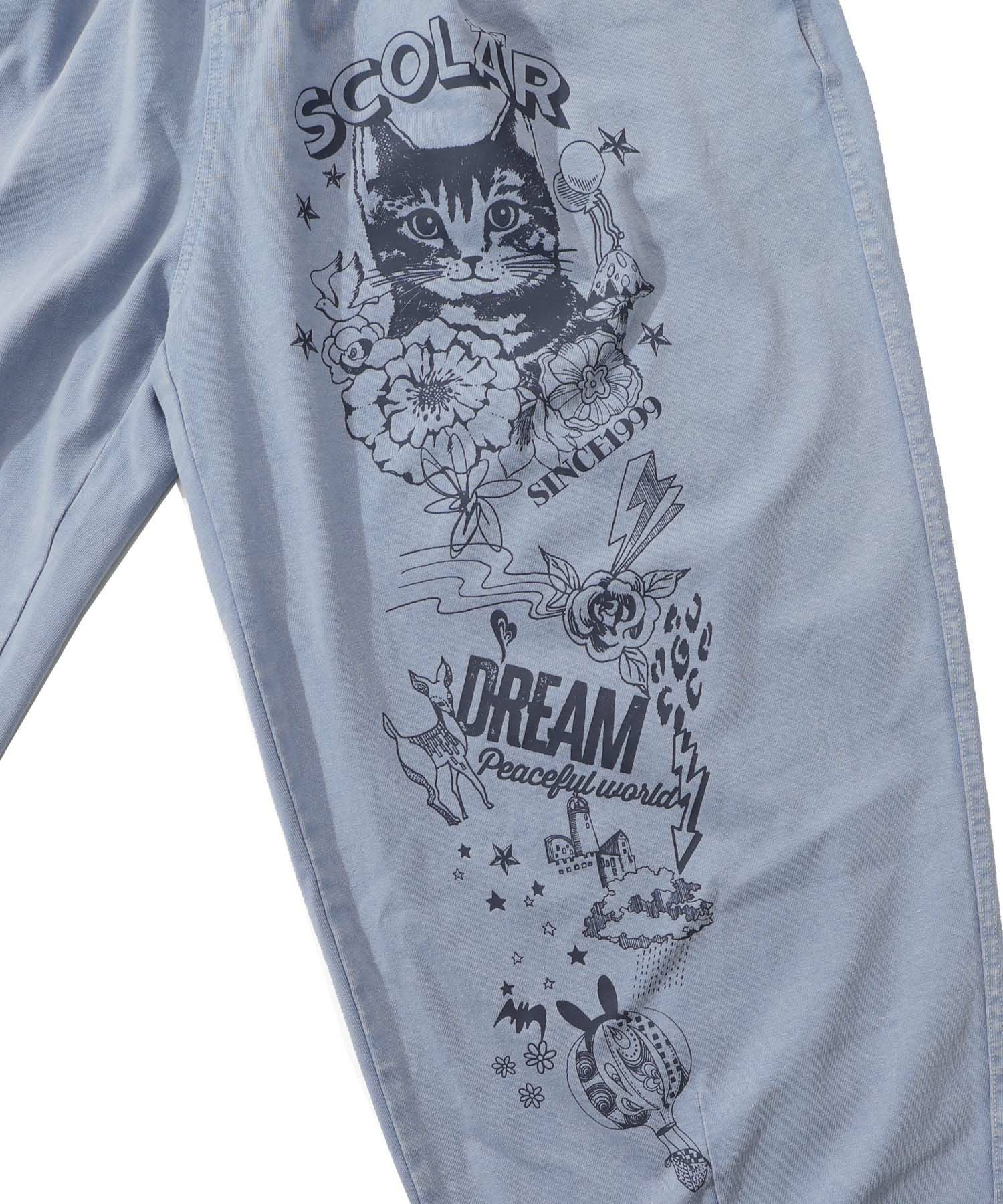 161604：チョーク風柄コクーンパンツの通販-ScoLar