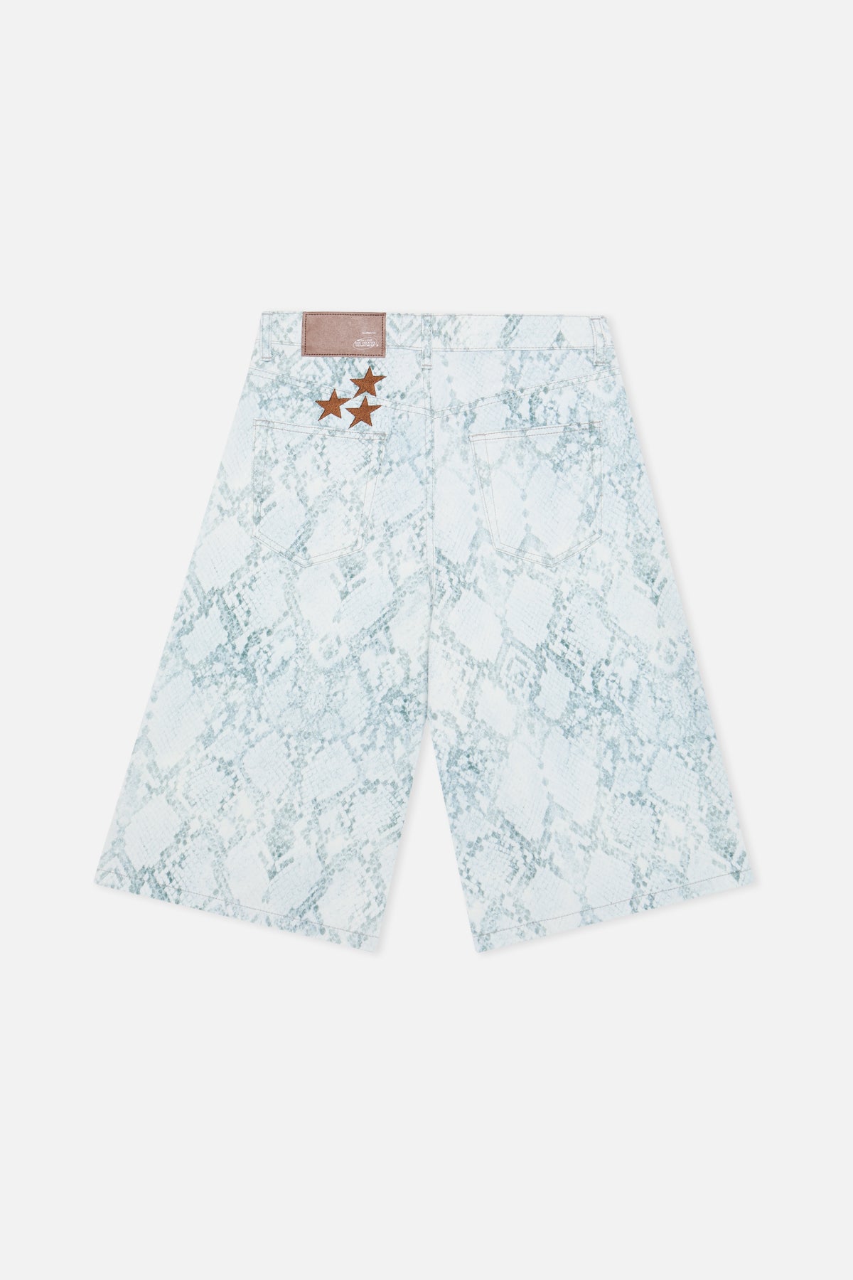 Jumbo Light Blue Snakeprint Shorts – Scuffers