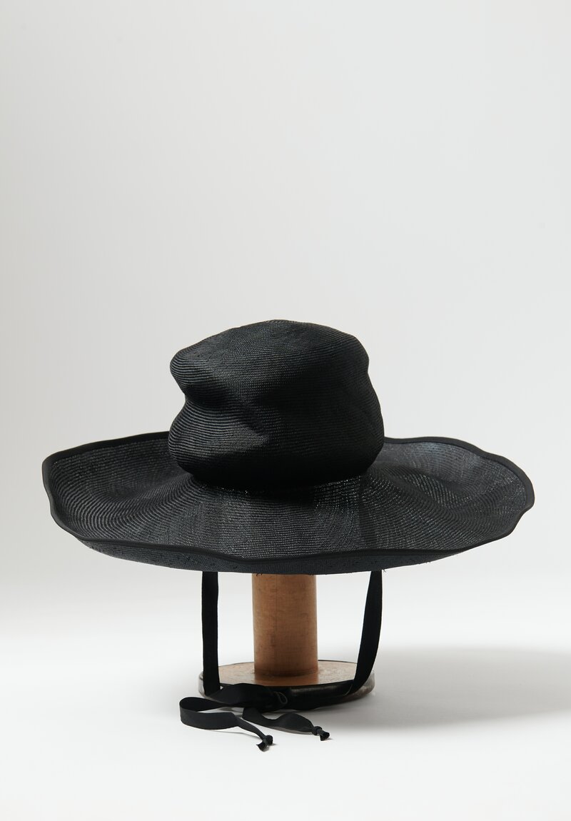 Horisaki Design & Handel Antique Sisal Straw Hat in Black | Santa