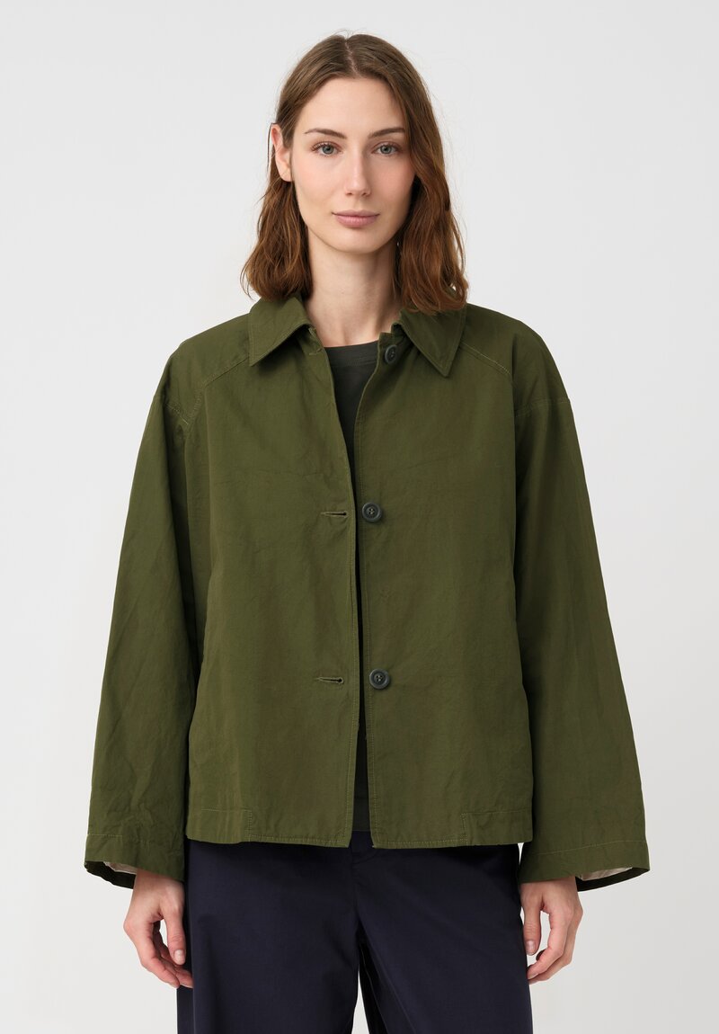 Casey Casey Cotton Drays Jacket in Olive Green | Santa Fe Dry