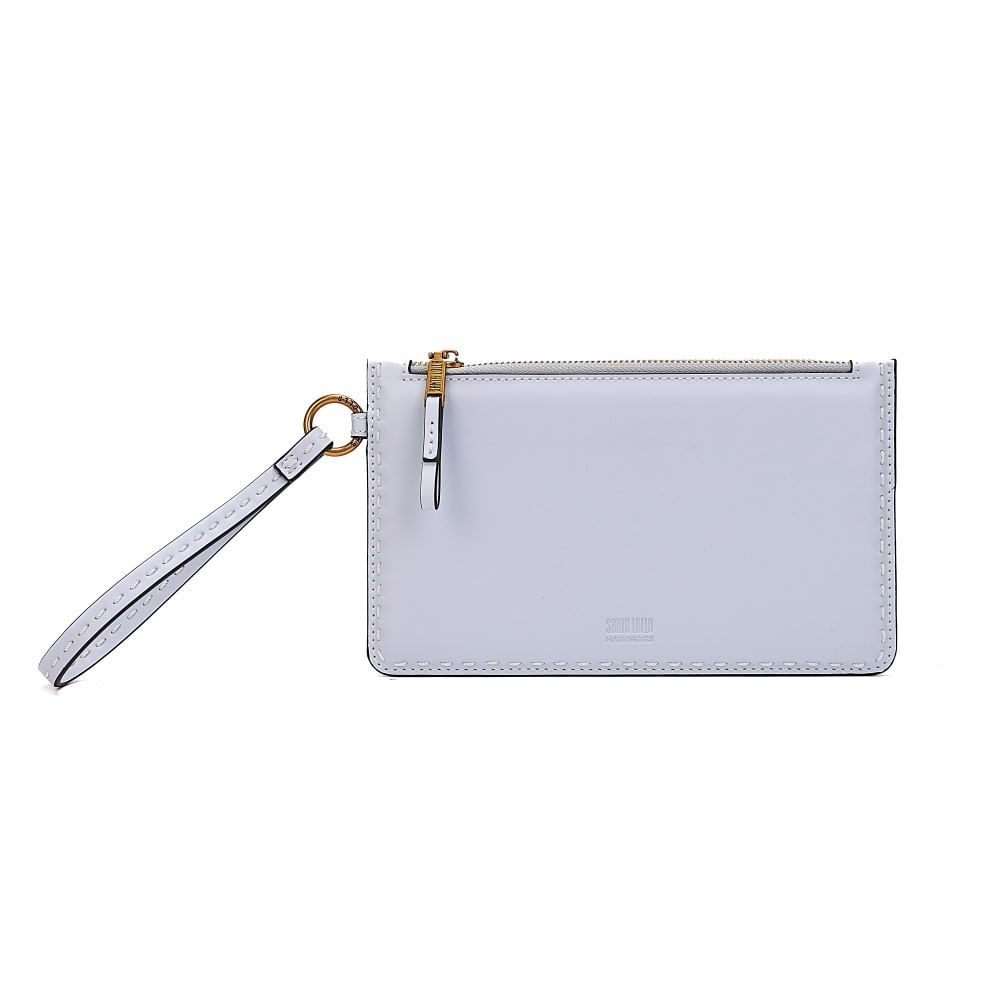 Clutch Soft Marrom Alça De Mão - Santa Lolla