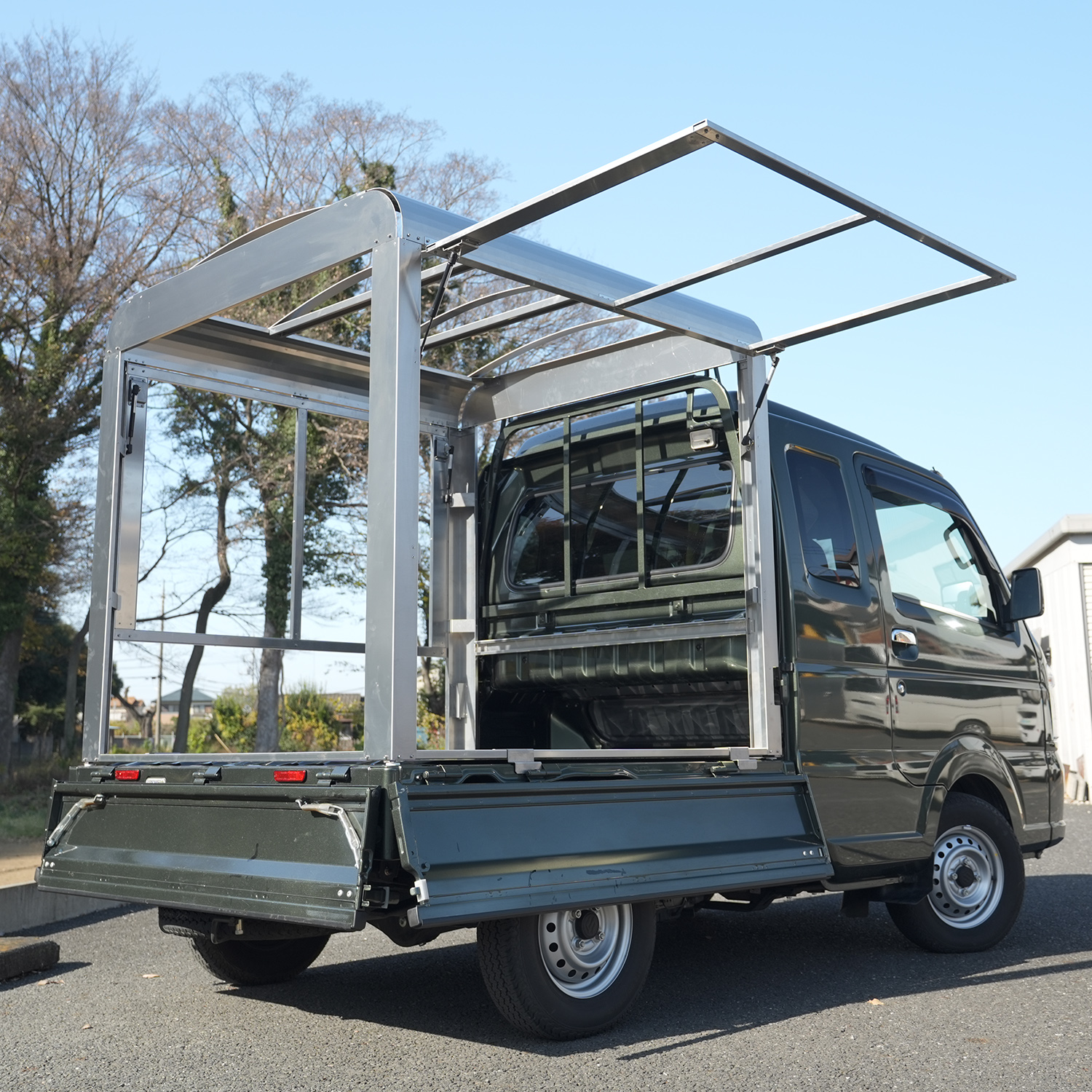 RV-SuperCarry スーパーキャリイ荷台用 フレーム＆三開放幌 国産セット