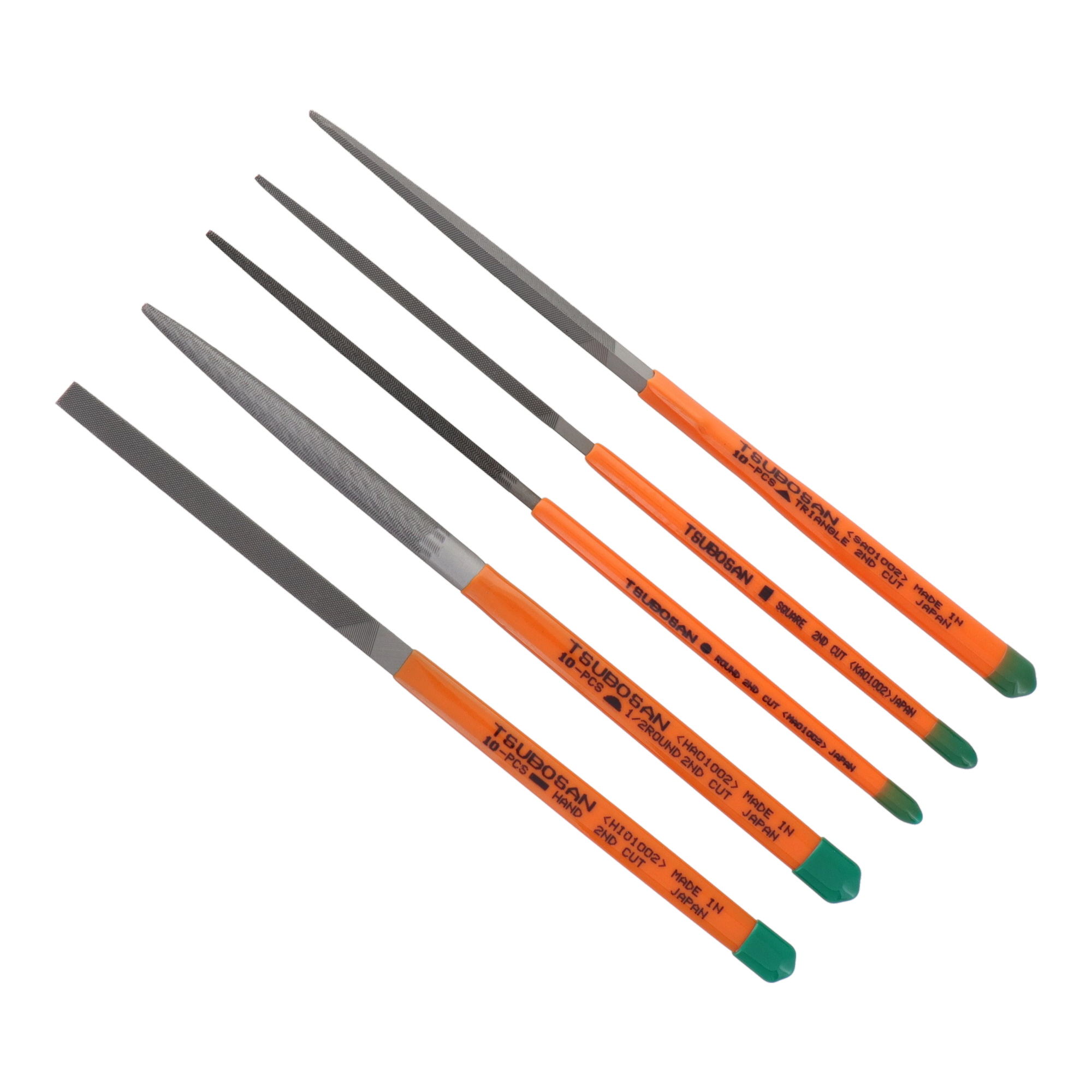 ST-06 切削・研磨 工具 細工ヤスリ 細工用ヤスリ5種セット 中目 10本型