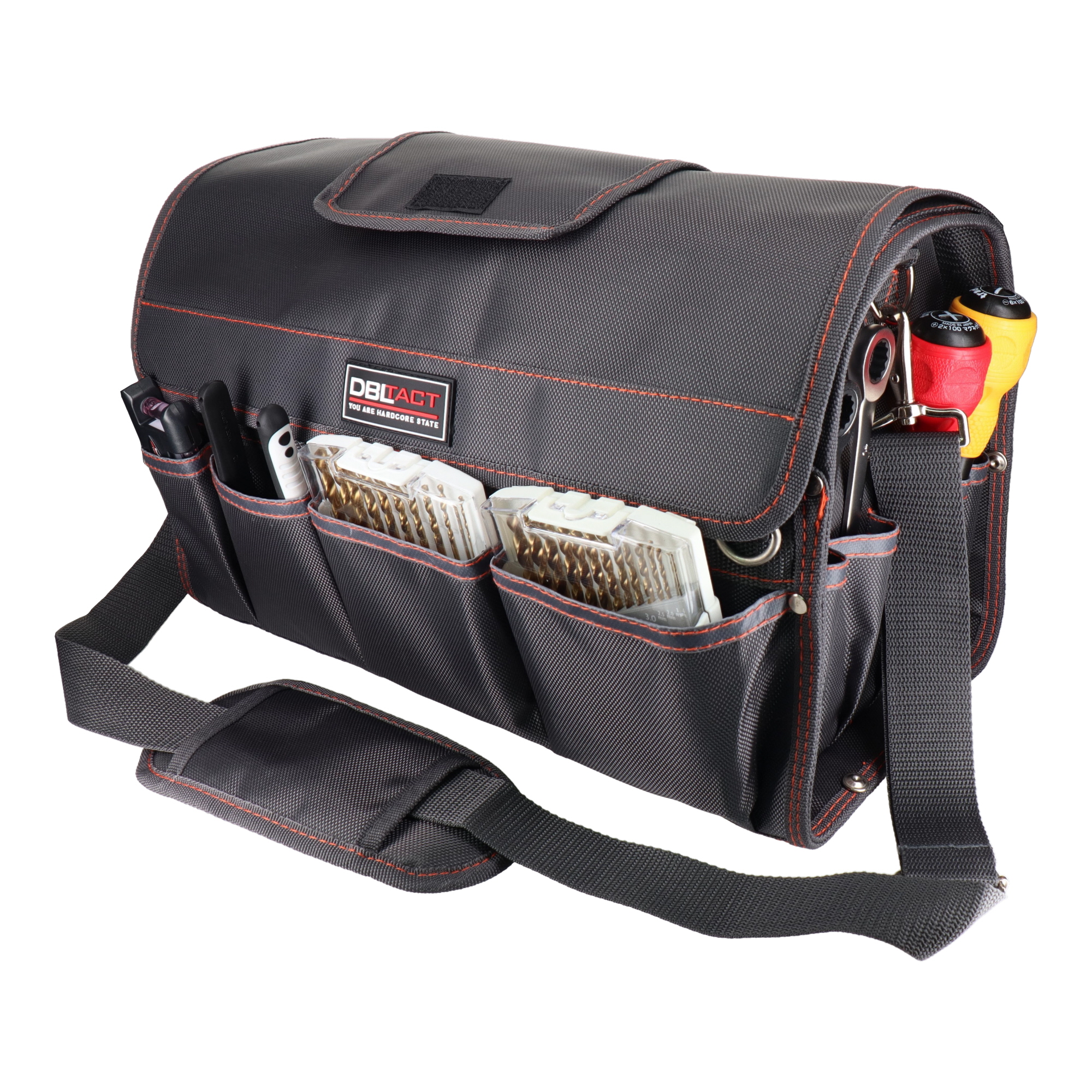 DT-SRB420C-GR 工具収納 工具バック カバー付オープンキャリーバッグ