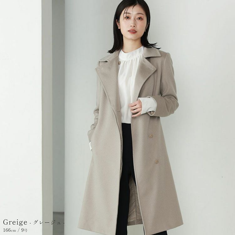 Filomo カシミヤ コート レディース カシミヤ100% テーラード 着丈