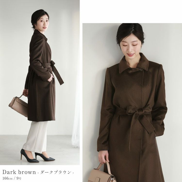 Filomo カシミヤ コート レディース カシミヤ100% テーラード 着丈