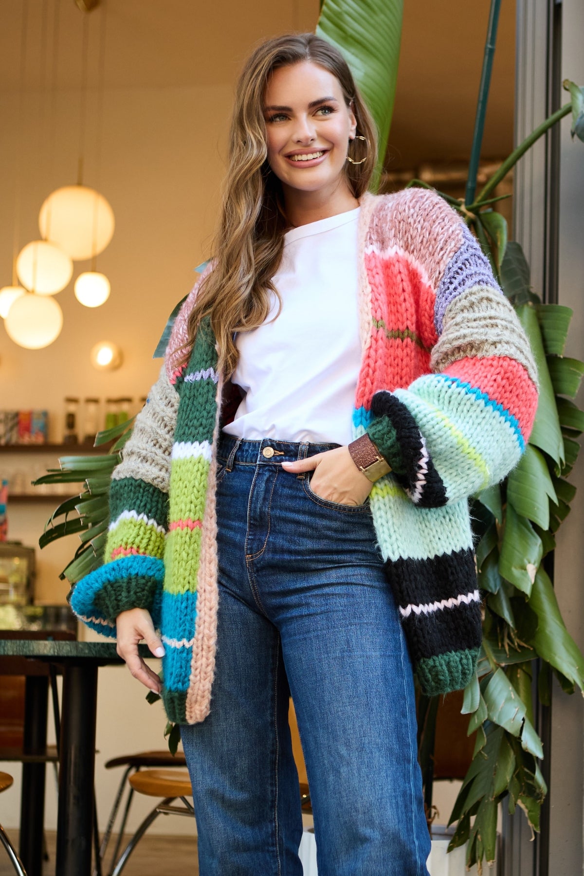 Knitted Rainbow Multitoned Cardigan – SAACHI