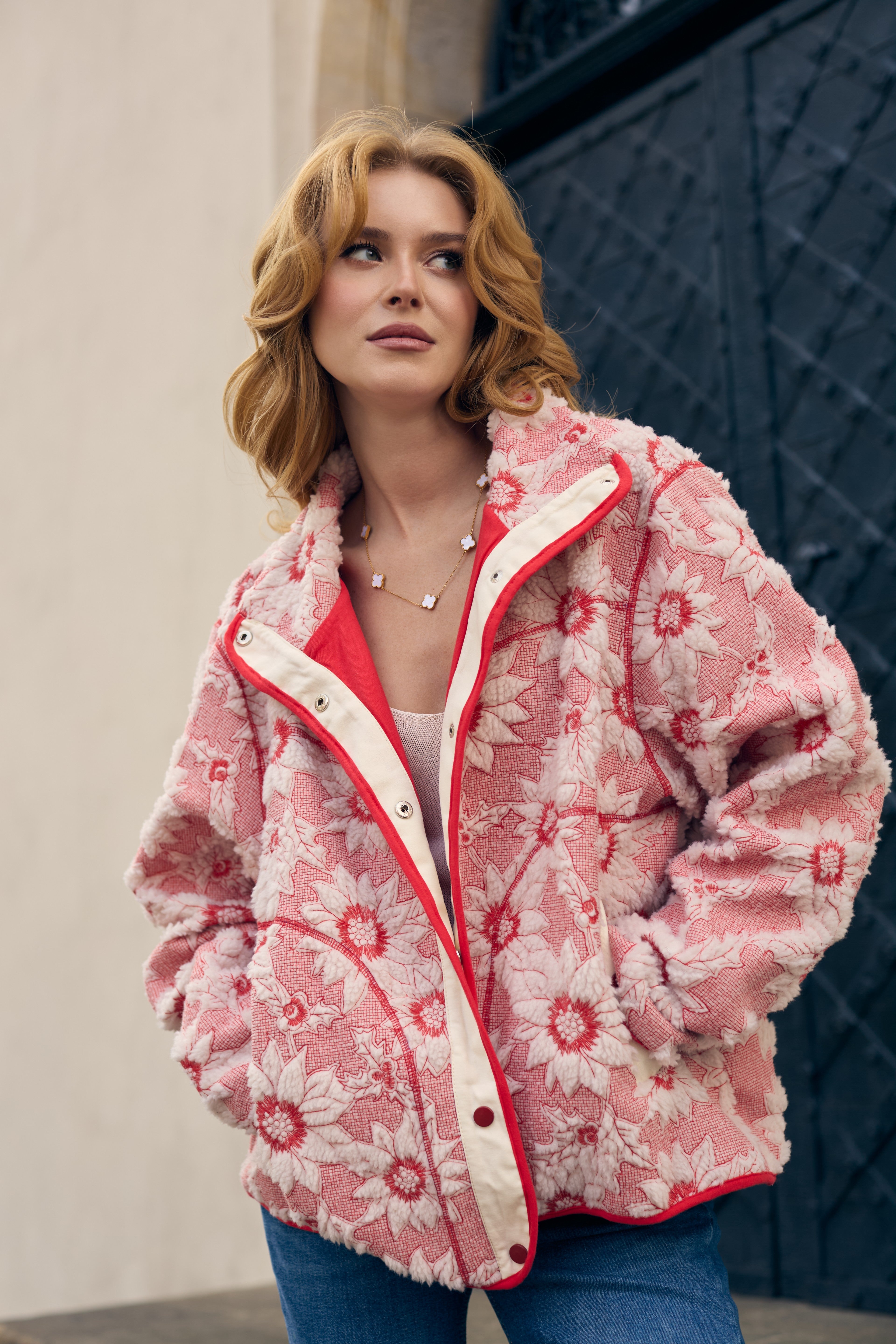 Floral Sherpa Jacket – SAACHI