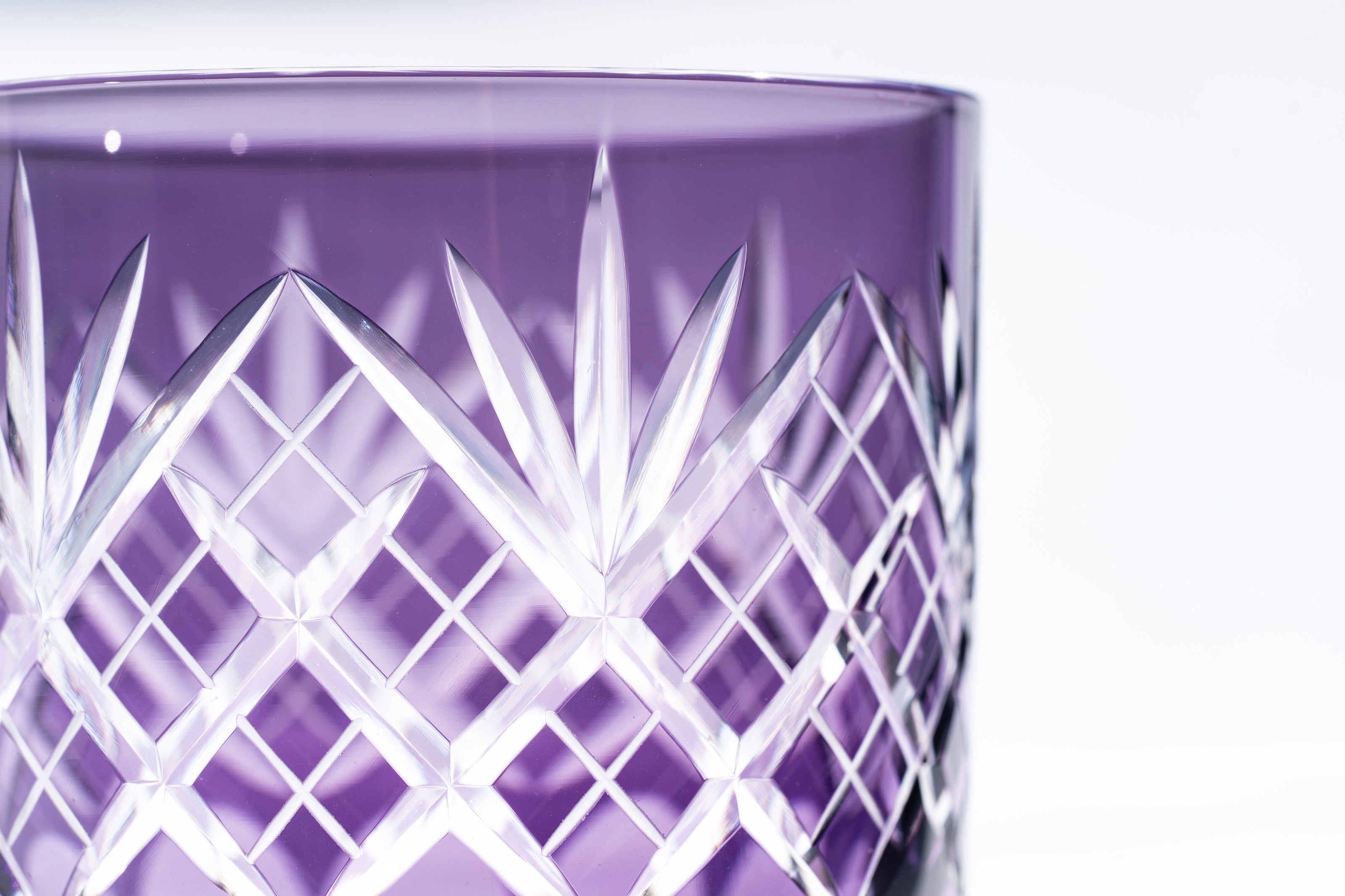 直販限定販売】M-131-V 剣矢来重文様 オールド ムラサキ – 硝子工房 彩鳳