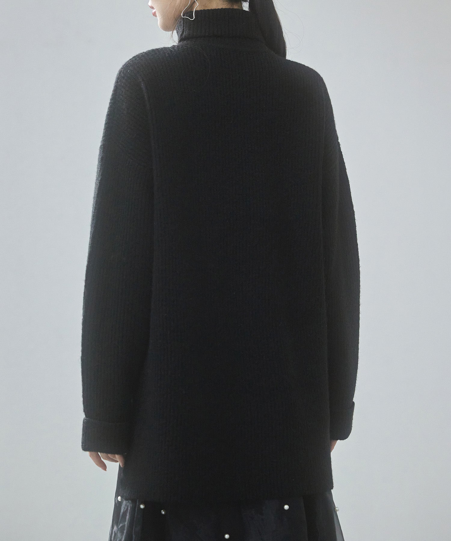 体型カバーハイネックニットプルオーバーsdp8026 ブラック – [公式