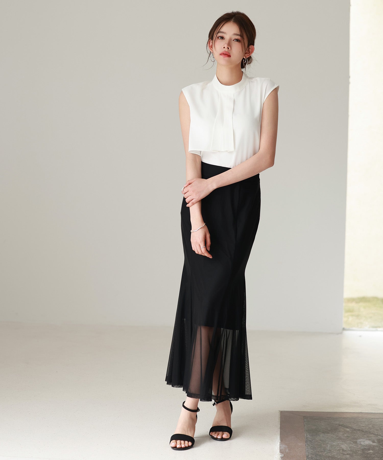 マーメイドチュールロングスカートsdp0298 ブラック – [公式]SAISON DE