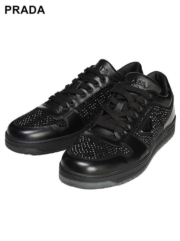 PRADA (プラダ) トライアングルロゴ クリスタル スニーカー