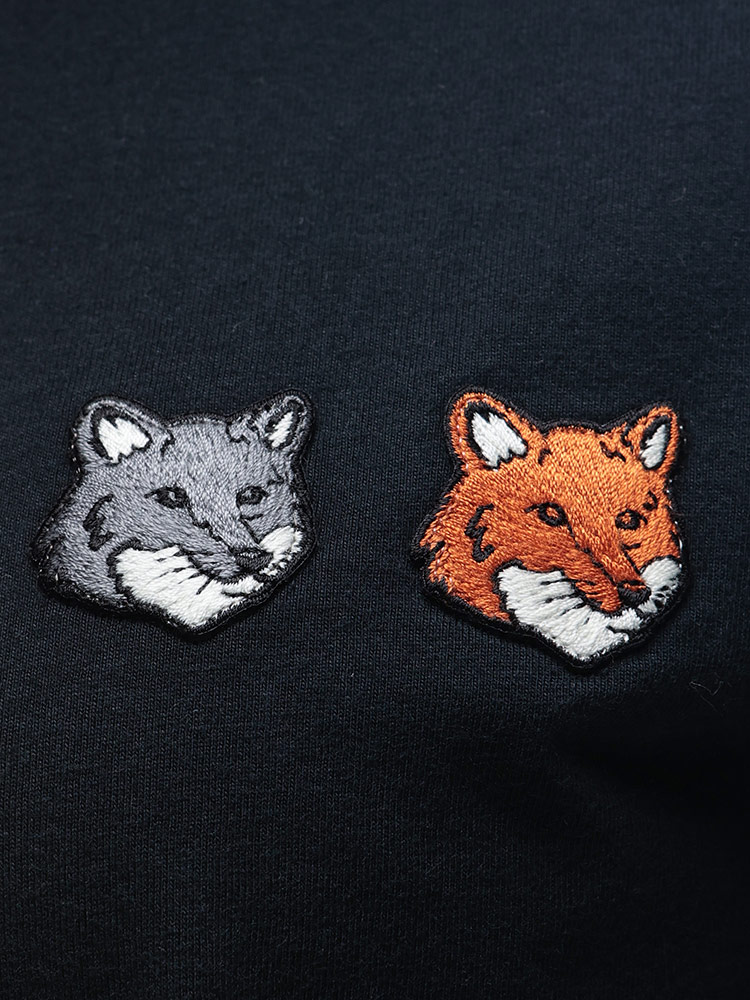 Maison Kitsune (メゾン キツネ) キツネ刺繍 クルーネック 半袖 T
