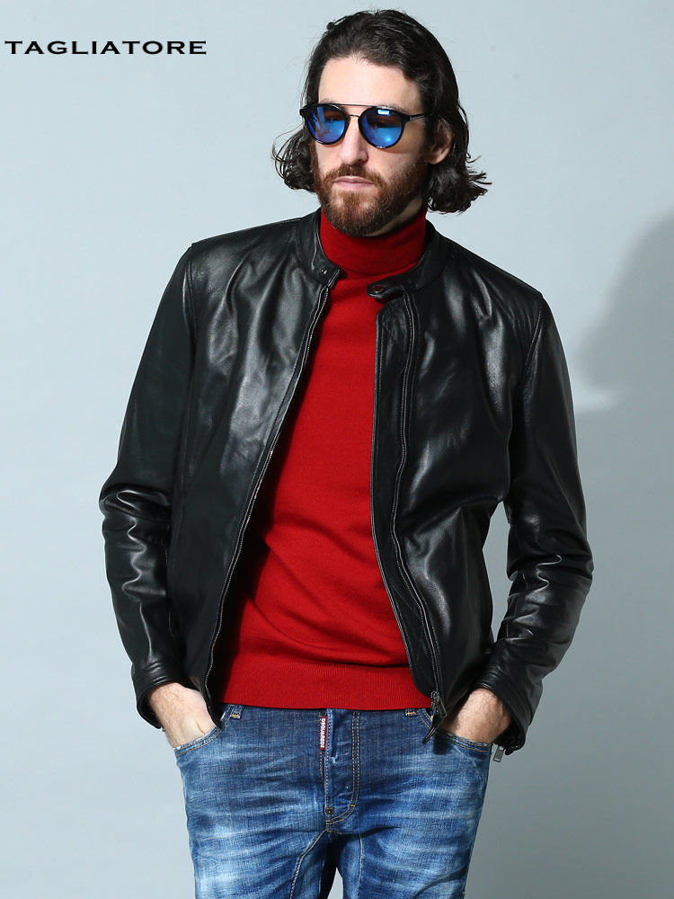 TAGLIATORE (タリアトーレ) ラムレザー フルジップ ライダース