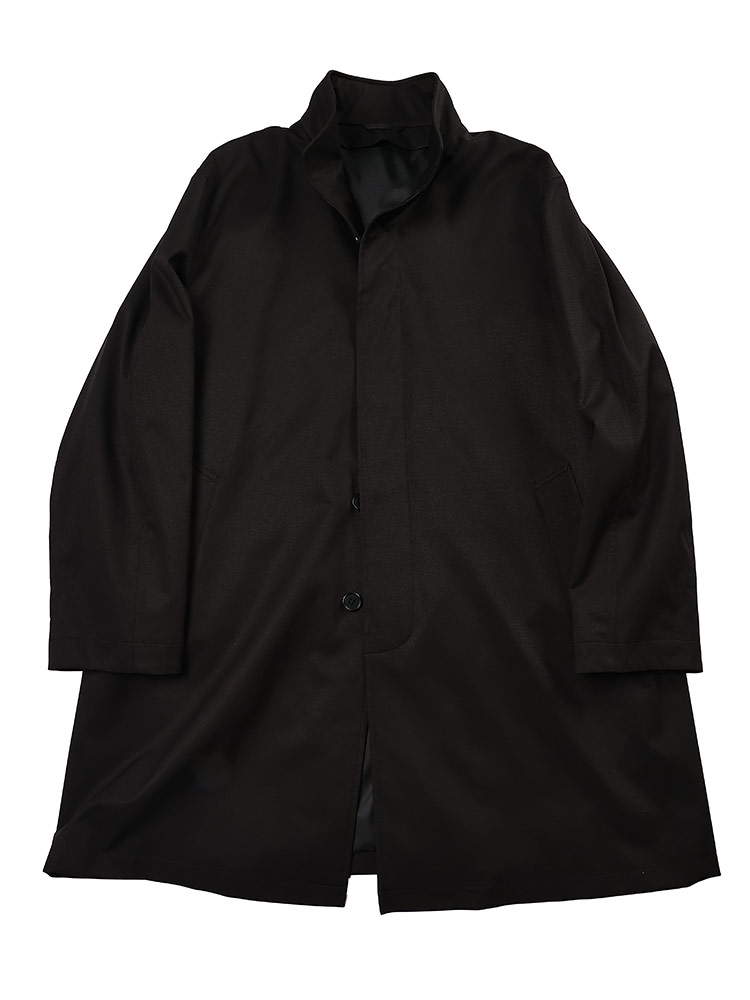 スタンドカラーコート そでピタ 無地 ライナー付き シングル アウター